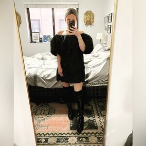 Off shoulder black dress